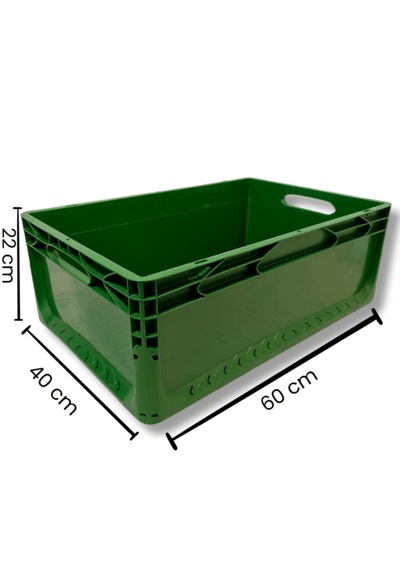 Alpbx 1.kalite Yeşil Plastik Kasa 60x40x22 Cm - Kutu 44 Litre