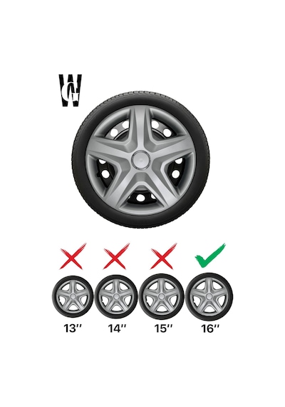 Renault Clio 4 16 İnç Jant Kapağı 4 Adet Gri G105