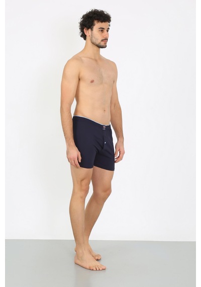 İbrahim Burak Etiler Collection Moda Çizgi Erkek Penye Boxer Lacivert 40091