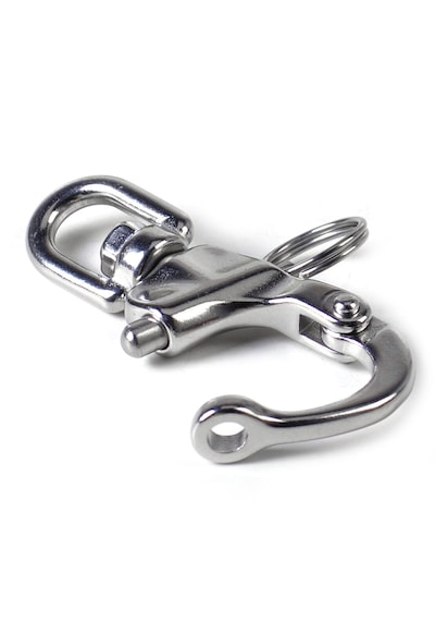 2'li Fırdöndülü Mandar Kilidi. 12mm. Snap Shackle. 304 Krom