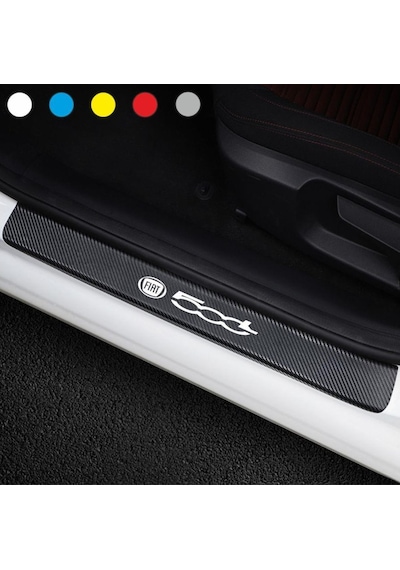 Fiat 500L Için Karbon Kapı Eşiği Sticker ( 4 Adet )