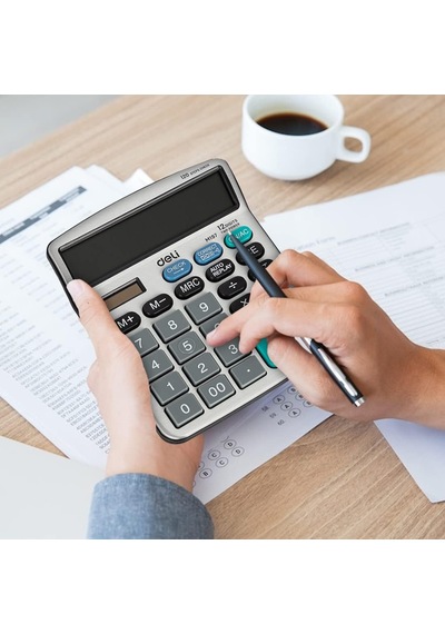 Hesap Makinesi Metal 12 Digit Gümüş Diğer