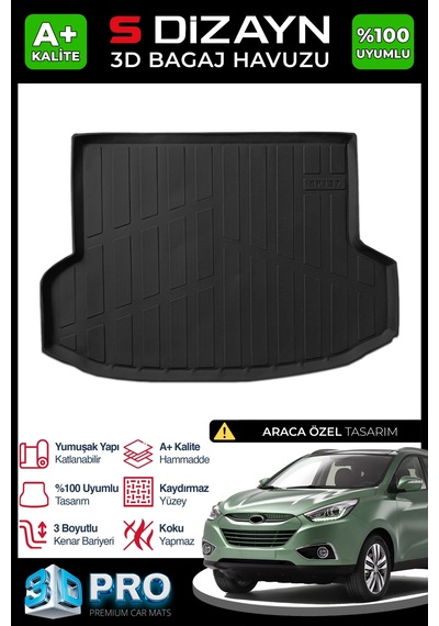 S-dizayn Hyundai İx35 3d Pro Bagaj Havuzu 2010-2015 A+ Kalite
