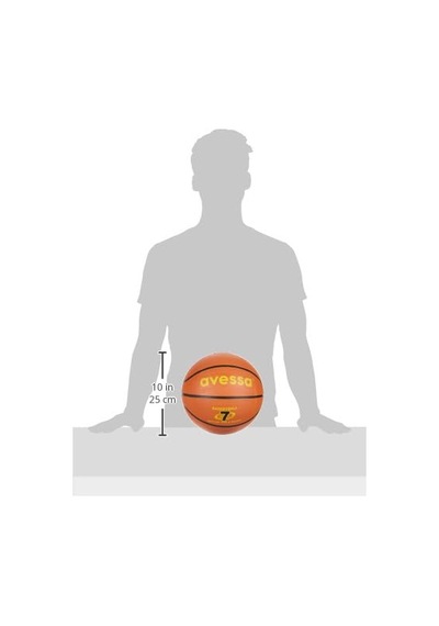 Avessa Kauçuk Basketbol Topu, 7 No, Yetişkin, 530 Gr, Turuncu, Brc-7t