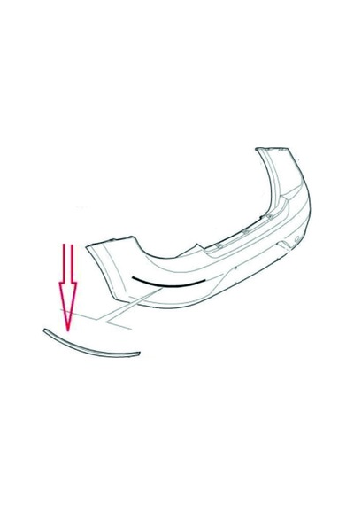 Fiat Linea Arka Tampon Kenar Çıtası Krom Sağ & Sol Takım  7354576