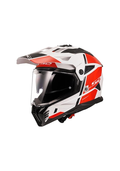 Ls2 Pioneer 2 Hıll Çene Açılır Kask Beyaz - Kırmızı - Siyah