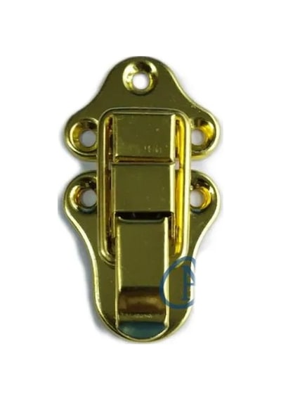 Sandık, Kutu Klipsi, Ön Kilidi - 72x40mm, Altın, 1 Adet Standart