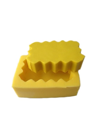 Tırtıklı Dikdörtgen Silikon Mum Kokulu Taş Ve Sabun Kalıbı 7x4.5x1.5 Cm 7x4,5x1,5 Cm 6