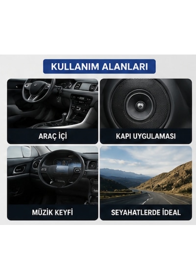 Sunny Ap-1386 13cm 200w Oto Hoparlör Çiftli 2 Way Araç Speaker