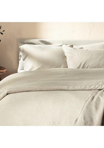 Morıan Bambu King Size Nevresim Seti 230x220 Cm Natural/yeşil