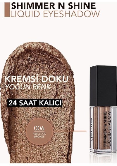 Flormar Göz Farı Shimmer & Shine Liquid Shadow 006 Fabulous Bronze