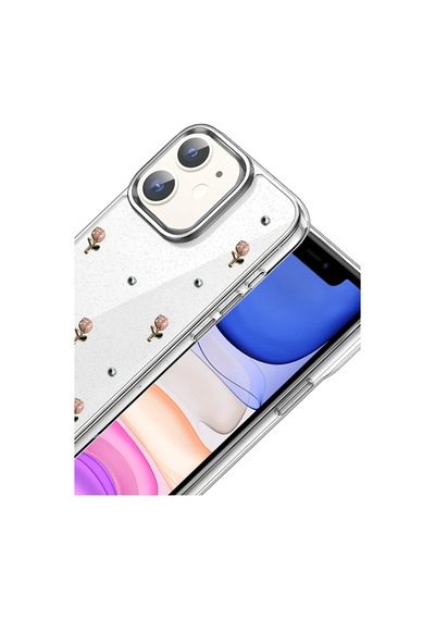 Newface - 655 - Apple iPhone Uyumlu 12 Fiyonk Desenli Kapak - - Spt-gld - Desen 6 Diğer