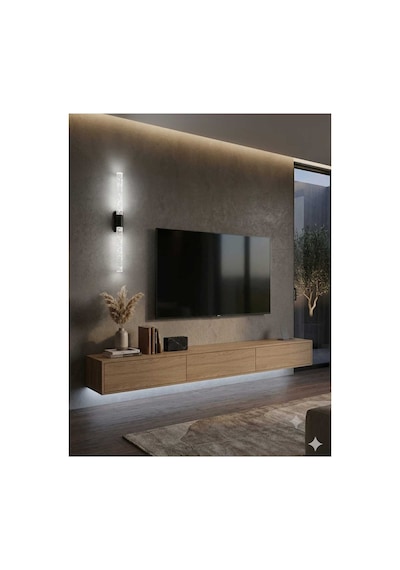 Bubblelight Large 51 Cm Modern Tasarım Led Aplik - Duvar Lambası - Siyah - Elektrikli - Beyaz Led Siyah Elektrikli 51