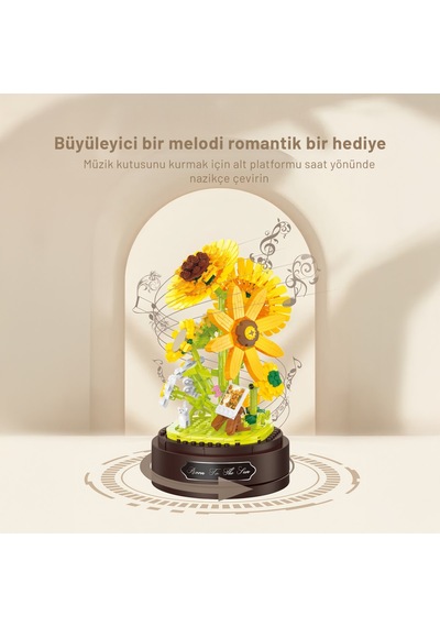 Balody Çiçek Sanatı Müzik Kutusu Yapı Bloğu Seti 483 Parça