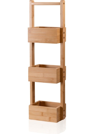 The Mia Bambu 3 Katlı Düzenleyici Raf 65x20x13 Cm Çok Renkli
