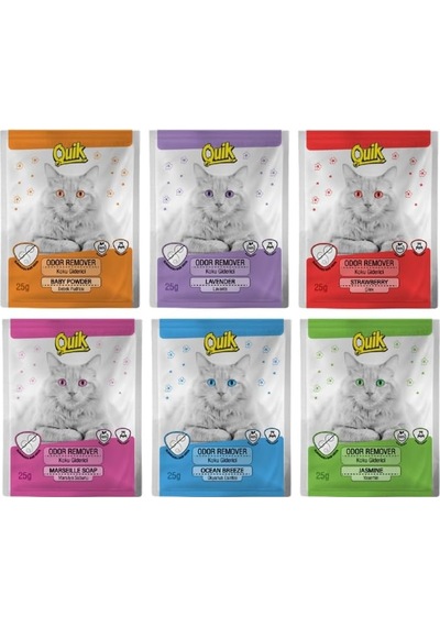 6'lı Quik Kedi Kumu Koku Giderici 25gr