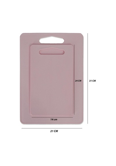 Kesme Tahtası Plastik 2'li Pembe