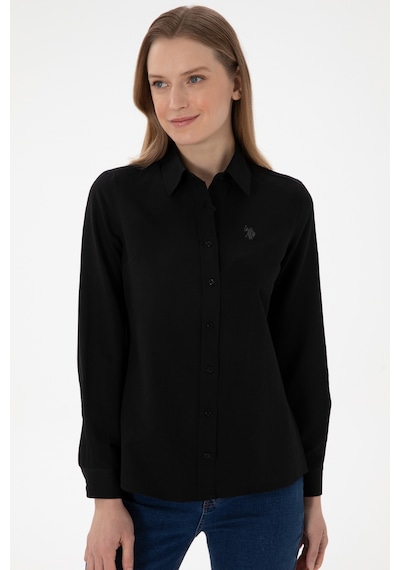 U.s. Polo Assn. Kadın Siyah Gömlek Basic 50307726-vr046 Siyah