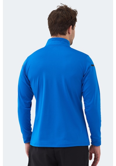 Slazenger Intımate I Erkek Dik Yaka Fermuarlı Saks Mavi Sweatshırt Saks Mavi