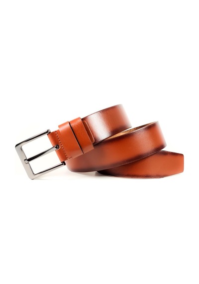 Mergenshoes Taba Hakiki Deri Erkek Kot Pantolon Kemeri Ka02 001