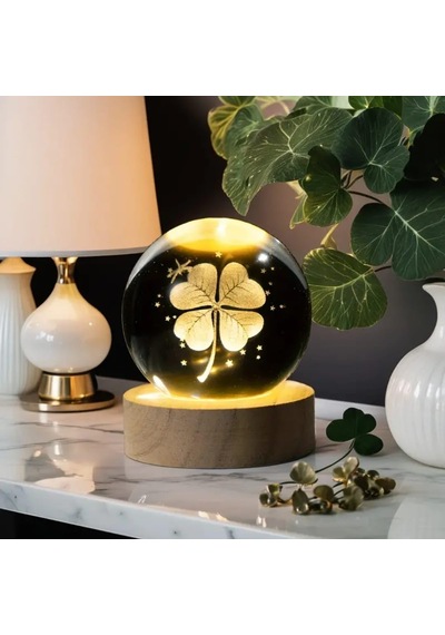 Mr 3d Kristal Cam Küre, Ahşap Soketli Gece Lambası,led, Sevgiliye Hediye, Noel, Öğretmenler Gün 82819375