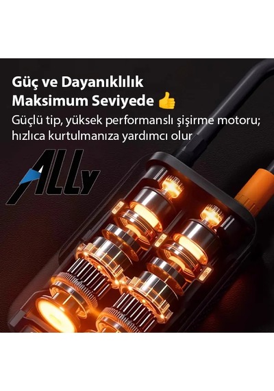 Ally St-221d Pro Akıllı Hava Kompresörü Araç Kablosuz Hava Pompası- 5775