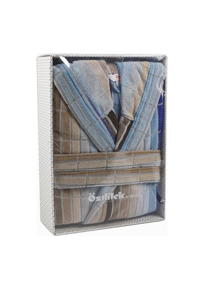 Özdilek Hawai Line Kadife Kapüşonlu Bornoz Xxl Beden 334241 Kahverengi