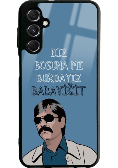 Samsung Uyumlu M34 Babayiğit Tasarımlı Glossy Telefon Kılıfı Siyah