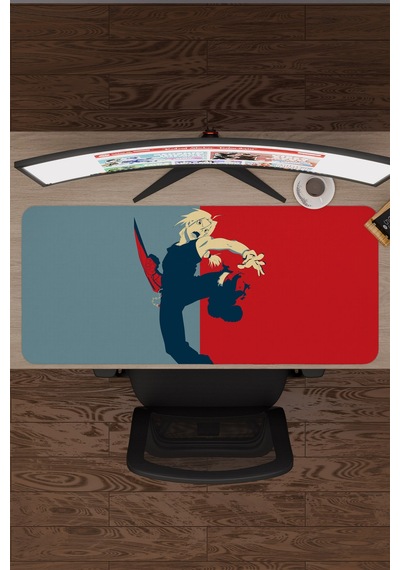 Fullmetal Alchemist Anime V4 - 90x40 Xxl Gaming Kauçuk Kaymaz Taban Mouse Pad Fare Altlığı