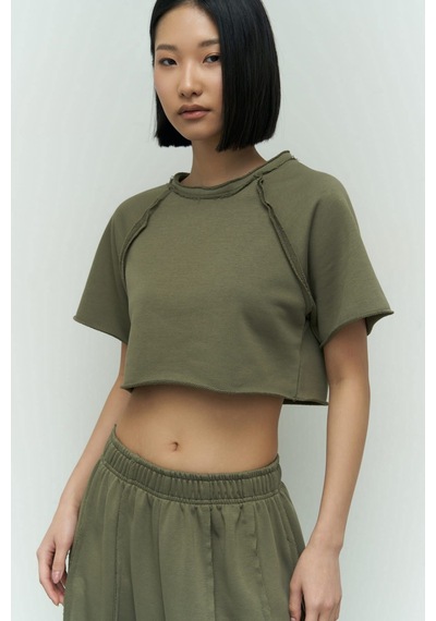 Mai Collection Mai Studios Co. Marcio Haki Crop Eşofman Takım Haki