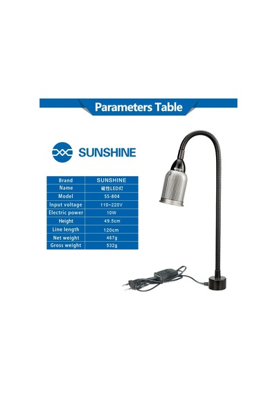 Sunshine Ss-804 Mıknatıslı Masa Üstü Lamba