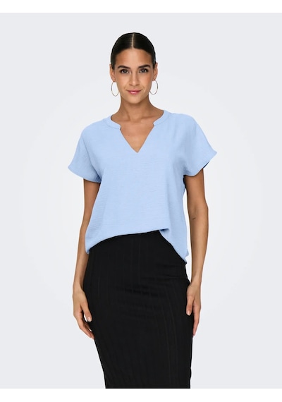 Jdy Jdylion Life S/s Top Wvn Noos Kadın Bluz 15249287 Mavi