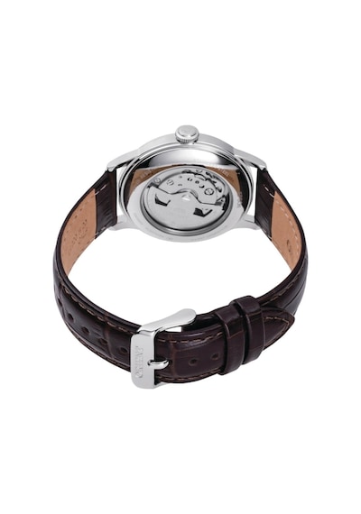 Orient Kurmalı Otomatik Deri Kahverengi Kristal Cam 38 Mm Erkek Kol Saati