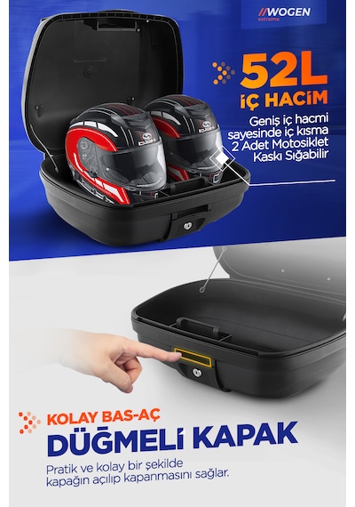 Wogen Wg52 Basic Arka Çanta 52 Litre Siyah