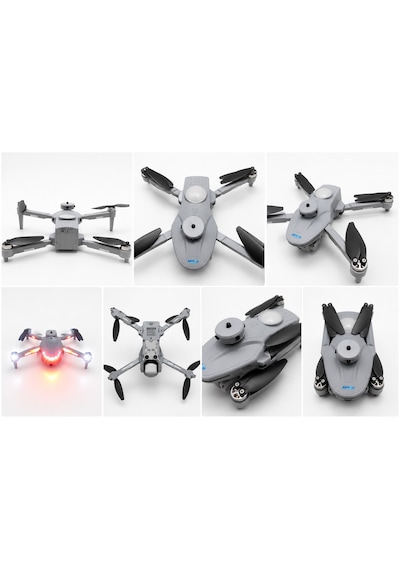 L38 Skylıne Drone Uçak Dron 2.4ghz 3 Lens 360 Dere Engel Algılama Tek Tuş İniş Kalkış 50x Zoom Optik Akış Konum Hover Elektrikli Kamera Beni Takip Et Modu Wıfı Fpv Canlı Yayın Fırçasız Motor