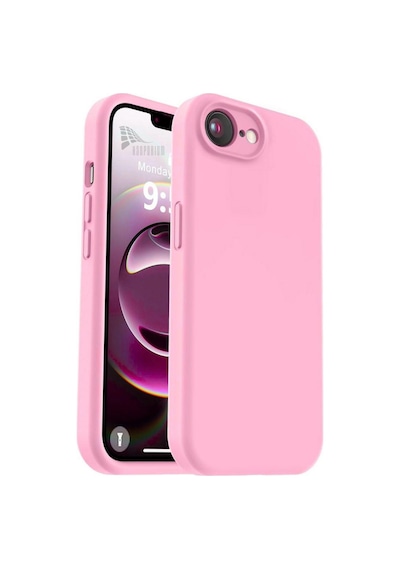 Apple Uyumlu iPhone 16e  Silikon Kılıf - Pastel Renk Tonu Esnek Tam Koruma Kapak - Pembe