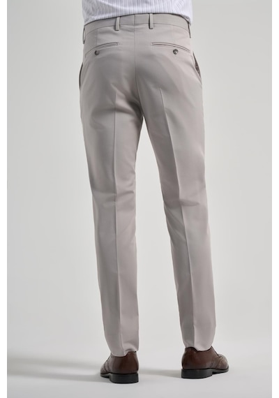 İmza Açık Krem Esnek Yandan Cepli Slim Fit Classic Pantolon 1003250106 Açık Krem
