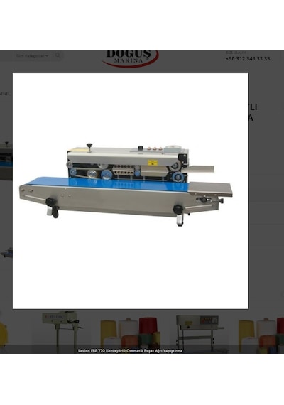 Lavıon Frb-770 I Yürüyen Bantlı Naylon Torba Ağzı Yapıştırma Makinası C Dikiş Makinesi+masa