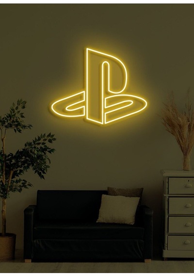 Playstation Logo Neon Tabela Turuncu