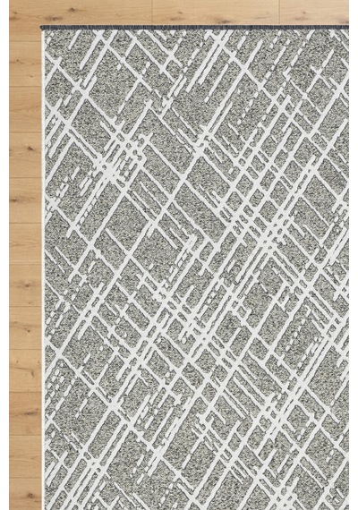 Bukle Gri Beyaz Kilim Yıkanabilir Kaymaz Taban Şönil Kilim Salon Oturma Odası Halısı Bk484