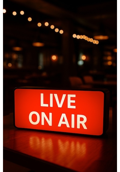 Live On Air Tasarımlı Gece Lambası Dekoratif Aydınlatma Çok Renkli