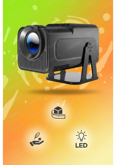 Mini Akıllı Led Projeksiyon Kablosuz Ekran Yansıtma Hdmı & Usb Taşınabilir Sinema Deneyimi