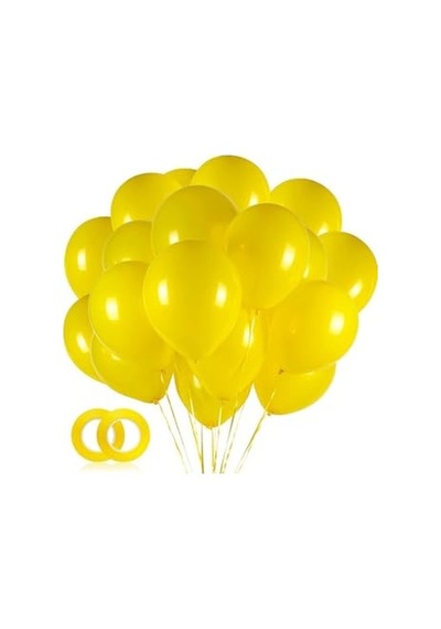 Balon Parlak Metalik Helyum Balon 10 Adet Sarı 2 Yaş Mavi