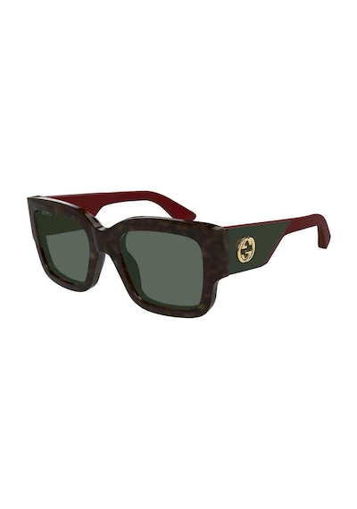 Gucci Gg 1663s 002 52 Kadın Kare Kırçıllı Siyah Kemik Güneş Gözlüğü Siyah