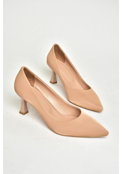 Fox Shoes T676032009 Ten Kalın Topuklu Kadın Ayakkabı Ten