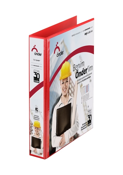 Önder 2013-2 3 Cm 4 Halkalı Kırmızı Firma Klasörü
