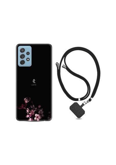 Samsung Uyumlu Galaxy A52 Kılıf Ipli Askılı Love 1629