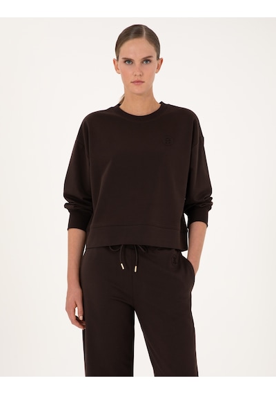 Pierre Cardin Kadın Kahverengi Sweatshirt 50314963-vr029 Kahverengi