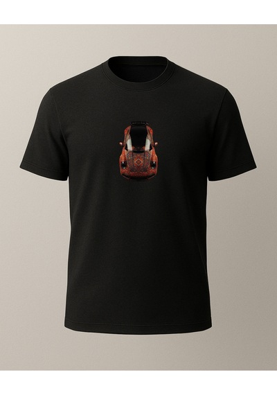 Etnik 911 Baskılı T-shirt Siyah