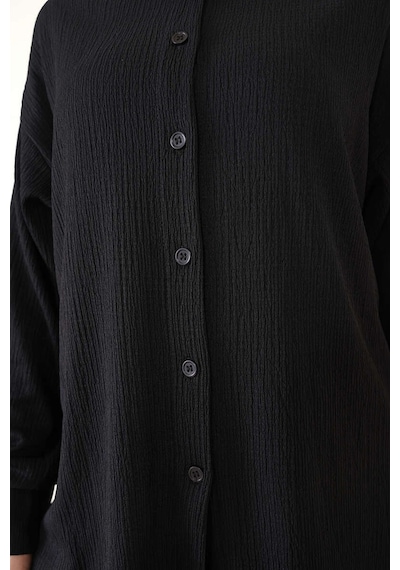 Hiccup Bdart Oversized Gömlek & Pantolon Takım Siyah